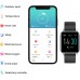 Smart Watch for Men Women, 1.3 inch Full Screen Health Tracker with Heart Rate Monitor, Sleep Monitor IP68 Waterproof Activity Tracker Fitness Watch Black/Blue, Gift